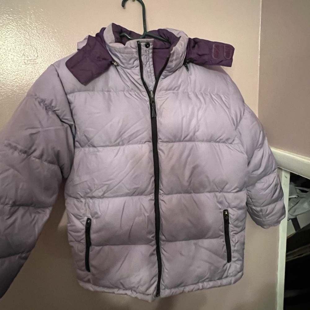 Kids Purple Puffer Jacket Size 14/16  Large Like New